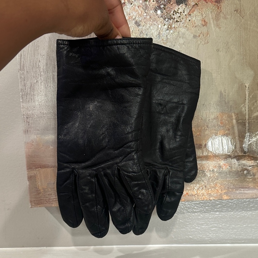3M Thinsulate Black Leather Gloves